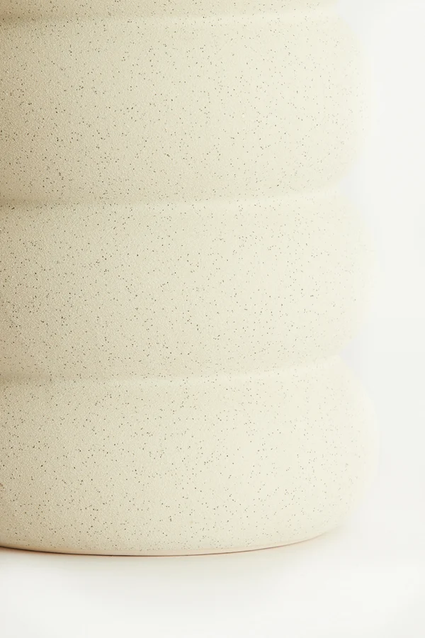 Vase deco 20x42 cm TRIORA ceramics matt cream