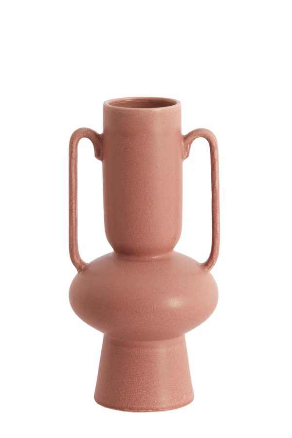 Vase deco 20x40 cm OTARU ceramics coral-red