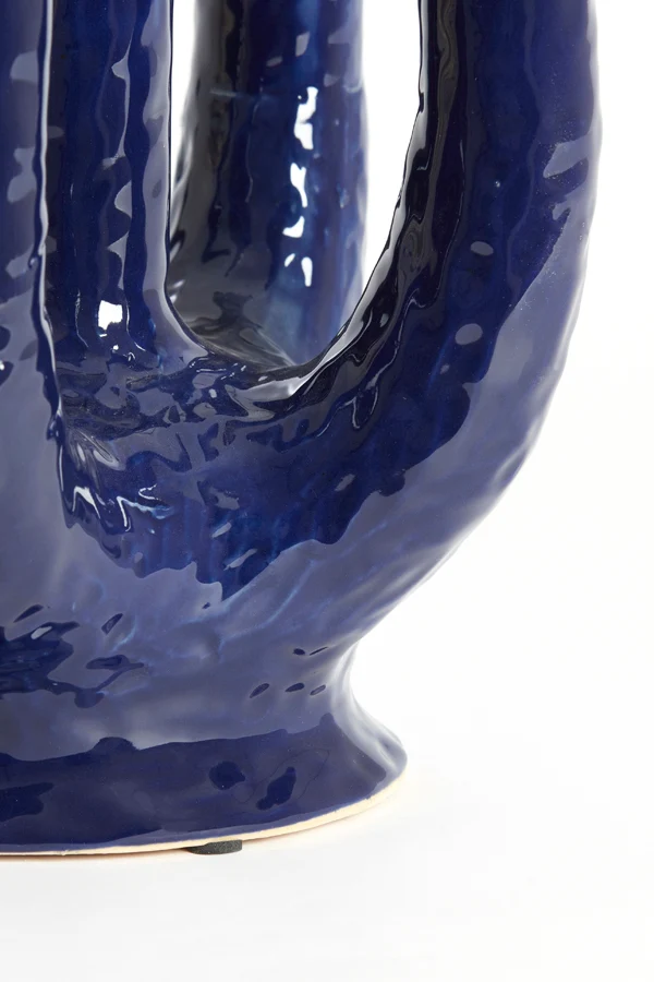 Vase deco 20x14x25 cm LEONJO ceramics dark blue