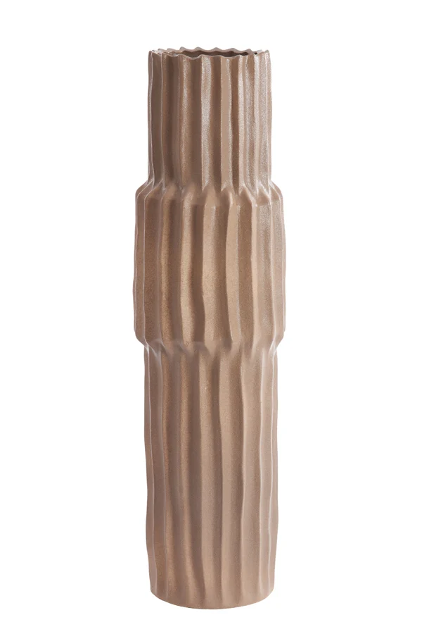 Vase deco 20,5x72,5 cm LONGA ceramics grey brown