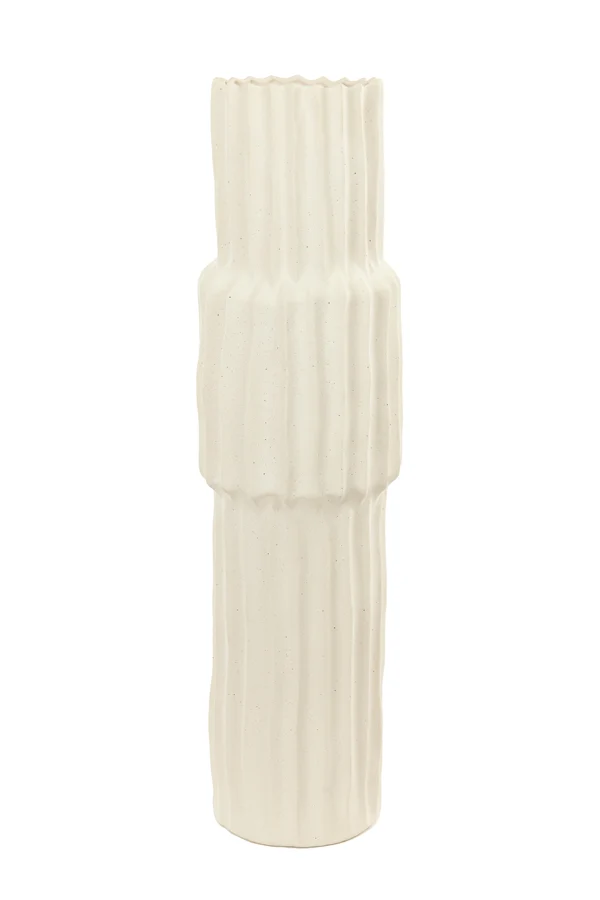 Vase deco 20,5x72,5 cm LONGA ceramics cream