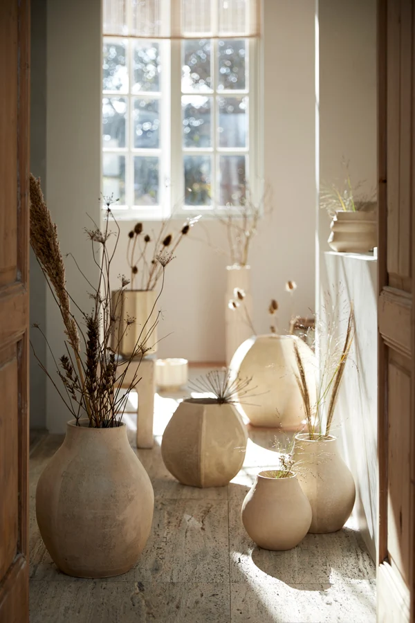 Vase deco 20,5x72,5 cm LONGA ceramics cream