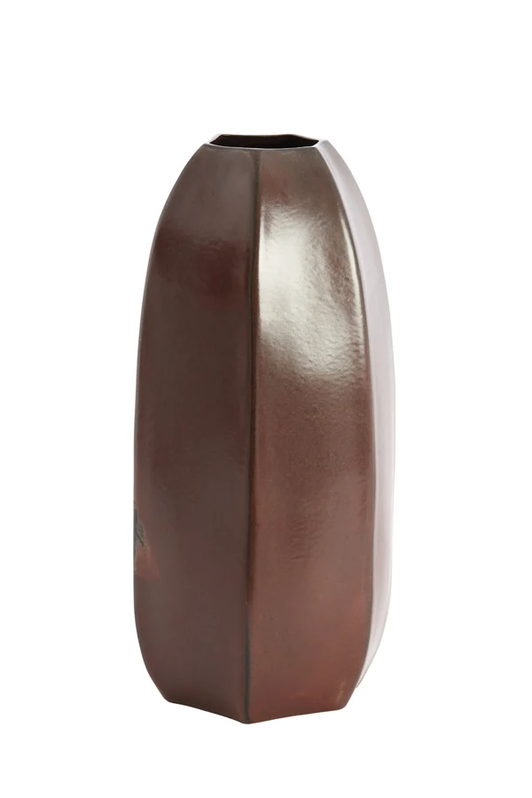 Vase deco 20,5x45,5 cm SERRA ceramics matt dark red-brown