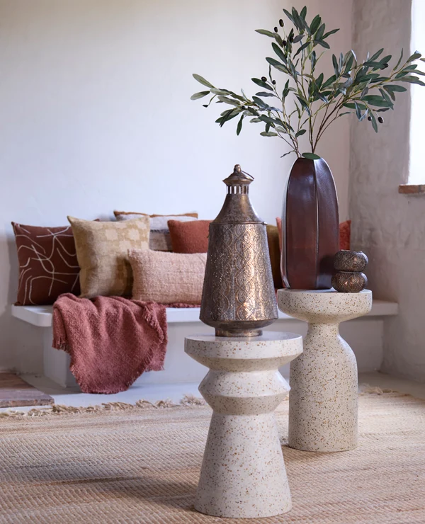 Vase deco 20,5x45,5 cm SERRA ceramics matt dark red-brown