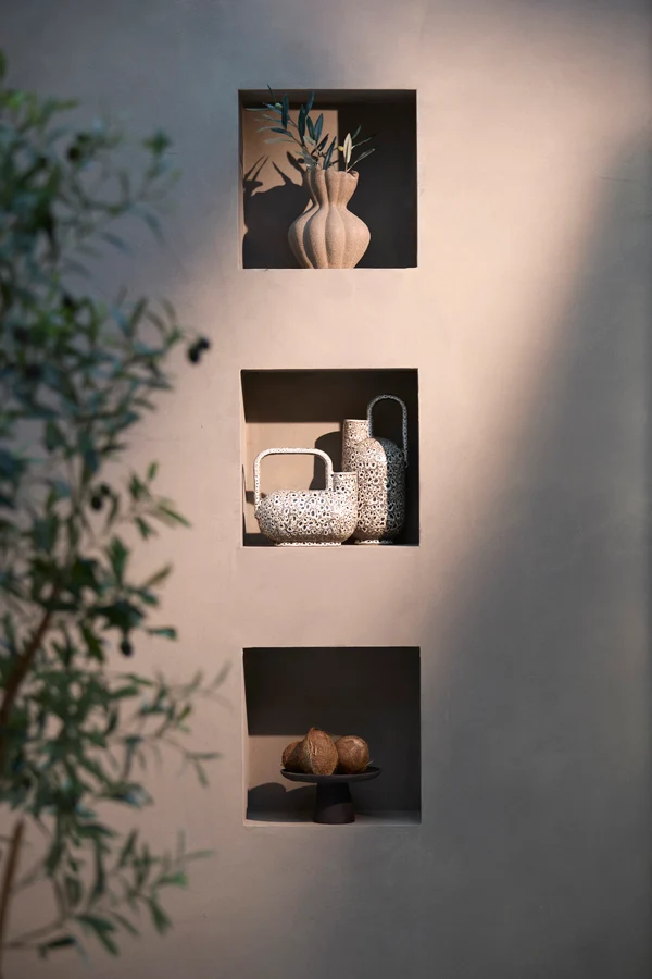 Vase deco 20,5x24,5 cm SILLIAN ceramics matt brown