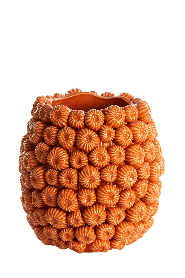 Vase deco 26x26 cm FALIRO ceramics orange