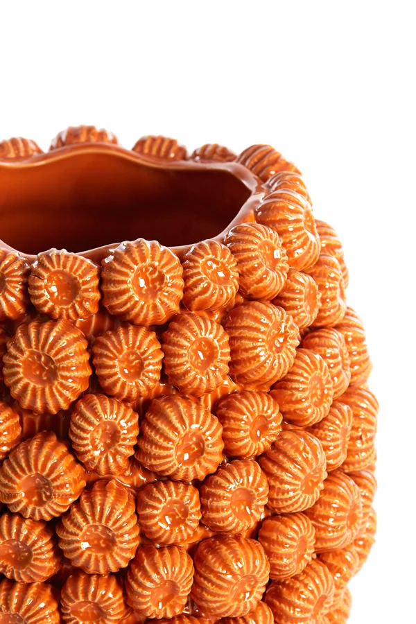 Vase deco 26x26 cm FALIRO ceramics orange