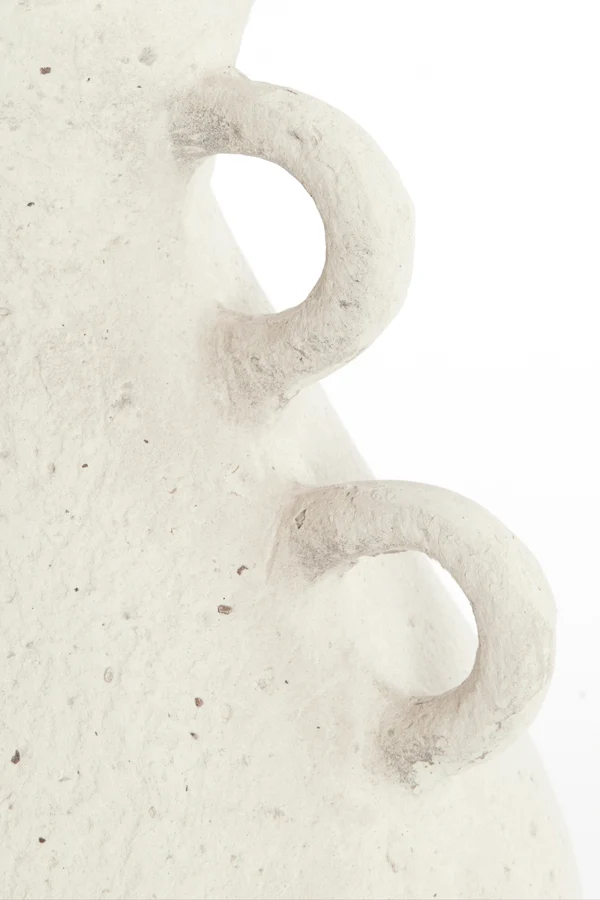 Vase deco 26x20x30 cm ZEPHAN matt cream