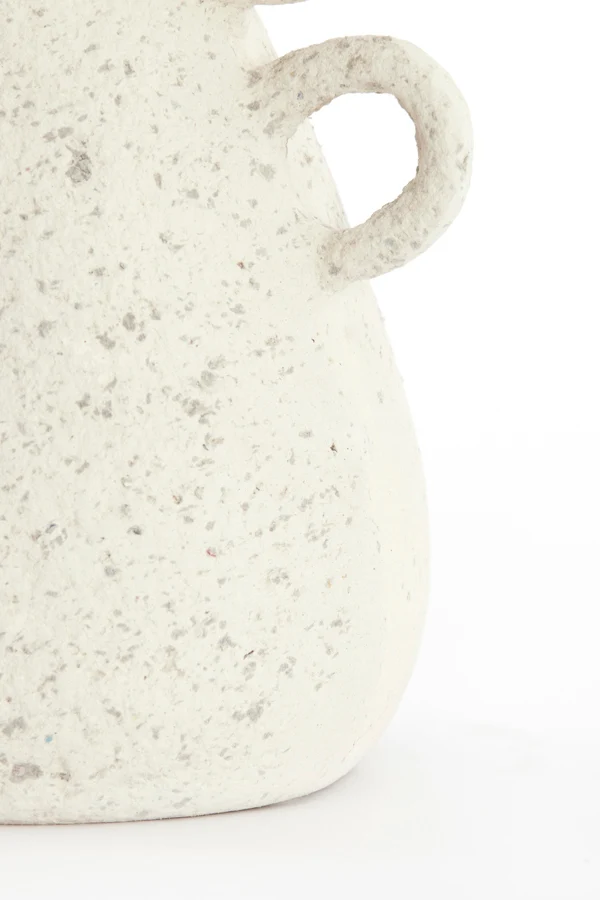 Vase deco 26x20x30 cm ZEPHAN matt cream