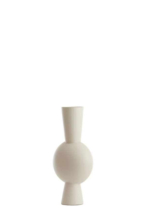 Vase deco 26x19x54 cm KAVANDU cream