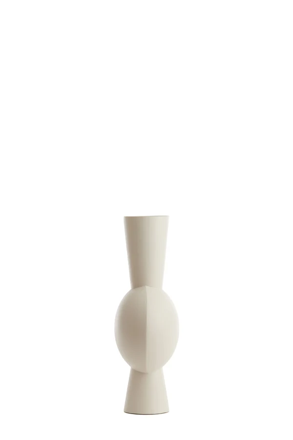 Vase deco 26x19x54 cm KAVANDU cream