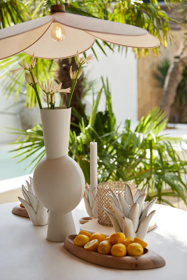 Vase deco 26x19x54 cm KAVANDU cream