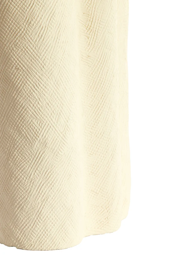 Vase deco 26x14x40 cm FLOVILLA ceramics cream