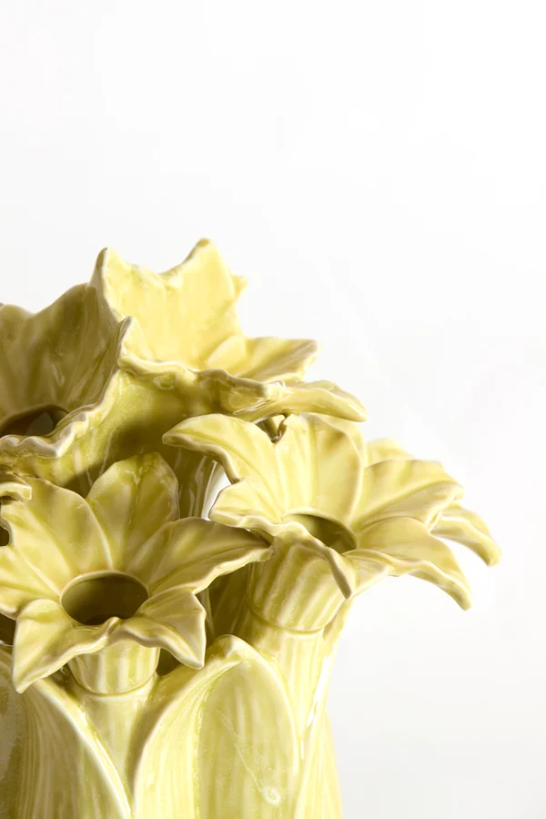Vase deco 26,5x28 cm SAMPAGA ceramics yellow-green