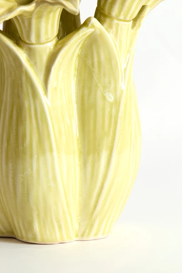 Vase deco 26,5x28 cm SAMPAGA ceramics yellow-green