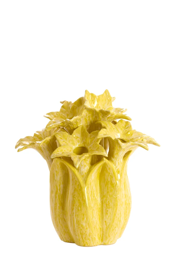 Vase deco 26,5x28 cm SAMPAGA ceramics yellow