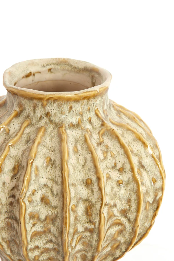 Vase deco 24x28,5 cm HAKONE ceramics olive green