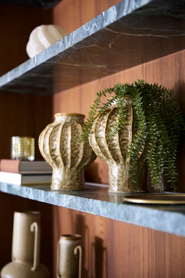 Vase deco 24x28,5 cm HAKONE ceramics olive green