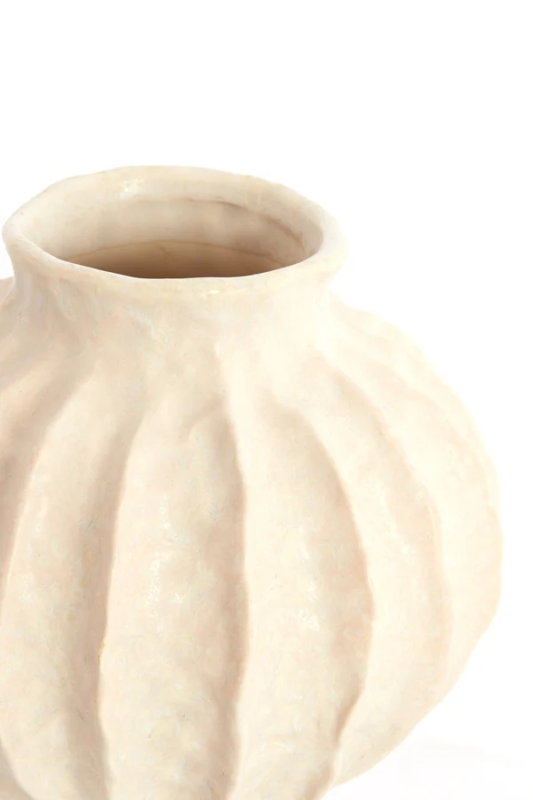 Vase deco 24x28,5 cm HAKONE ceramics cream