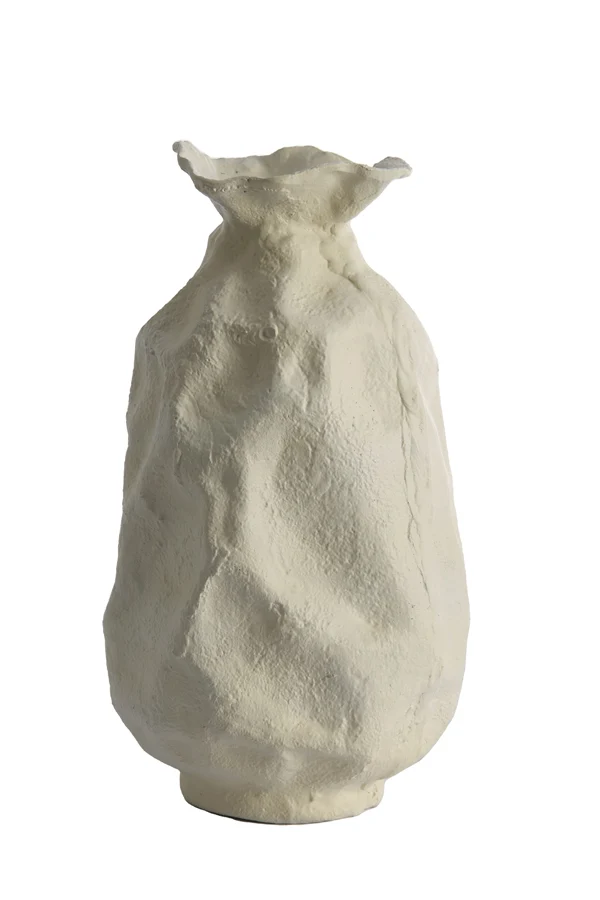 Vase deco 24x22x41 cm HOLBOX cream