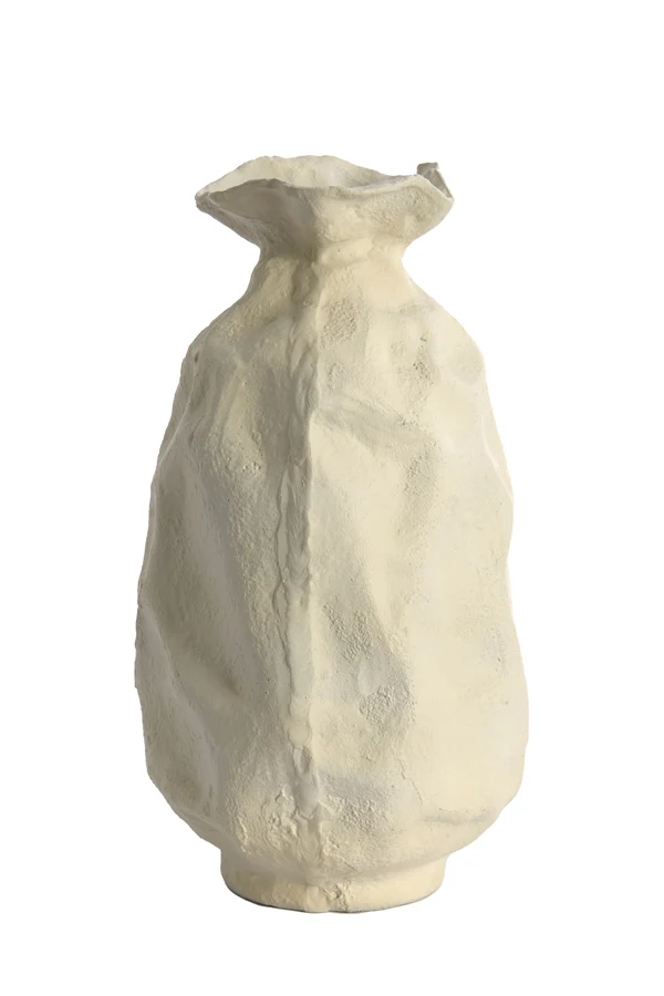 Vase deco 24x22x41 cm HOLBOX cream