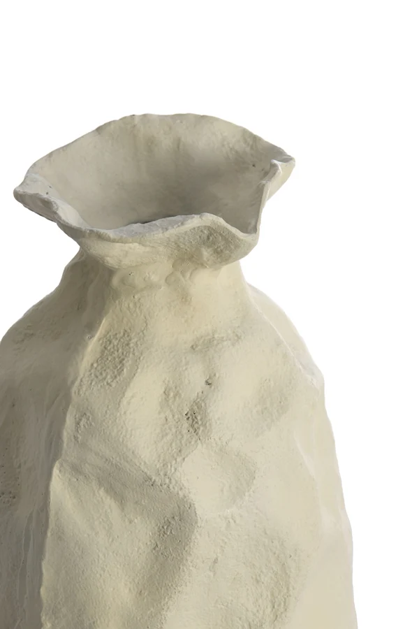 Vase deco 24x22x41 cm HOLBOX cream