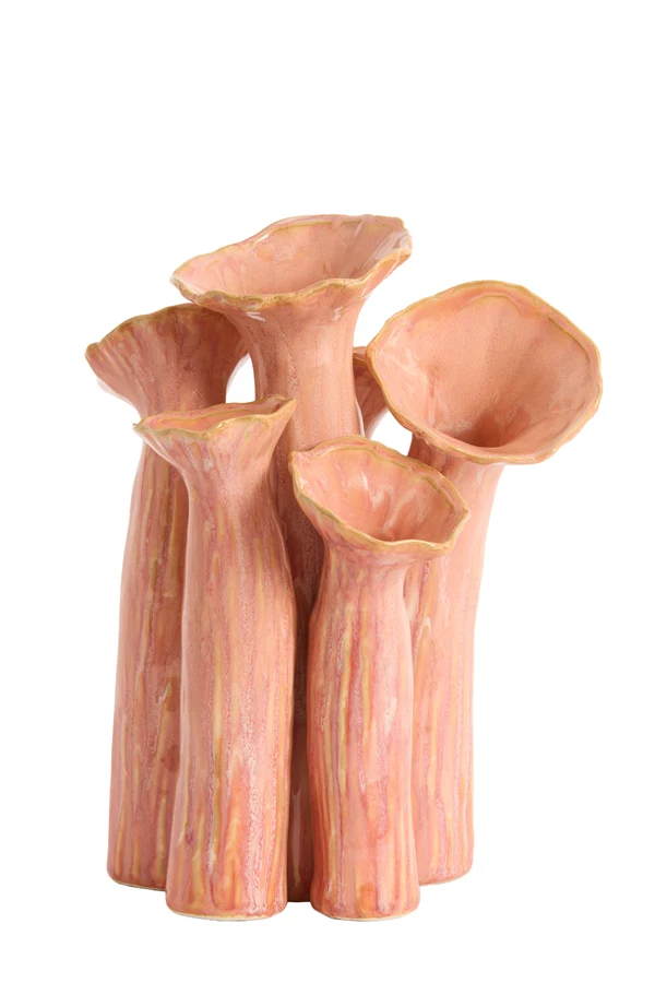 Vase deco 24x21x31 cm MISURINA ceramics pink