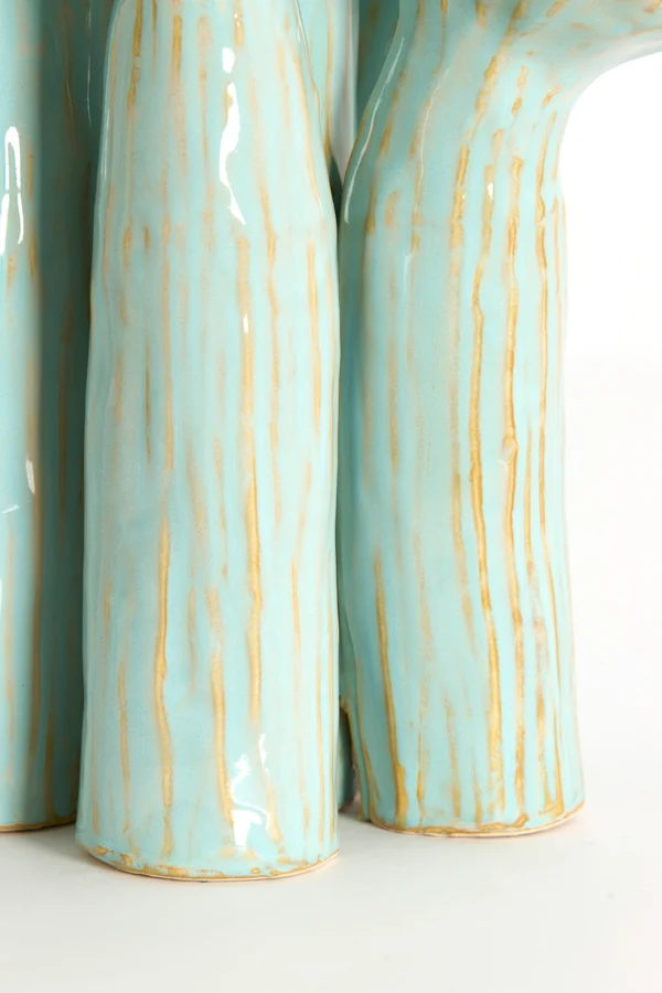 Vase deco 24x21x31 cm MISURINA ceramics light blue