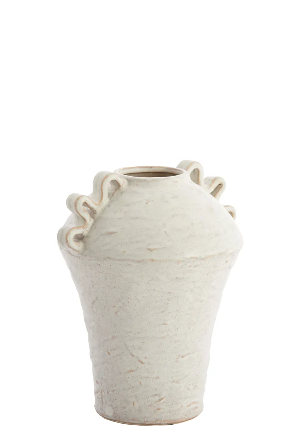 Vase deco 24x20,5x28 cm VOLCA ceramics cream