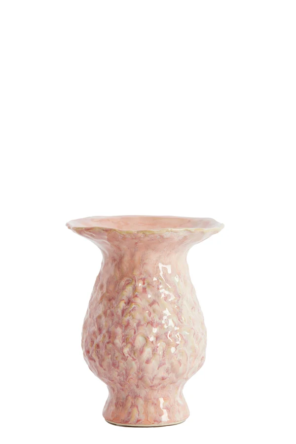 Vase deco 18x22,5 cm MUNNAR ceramics coral