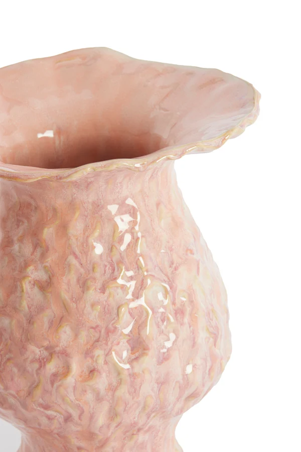 Vase deco 18x22,5 cm MUNNAR ceramics coral
