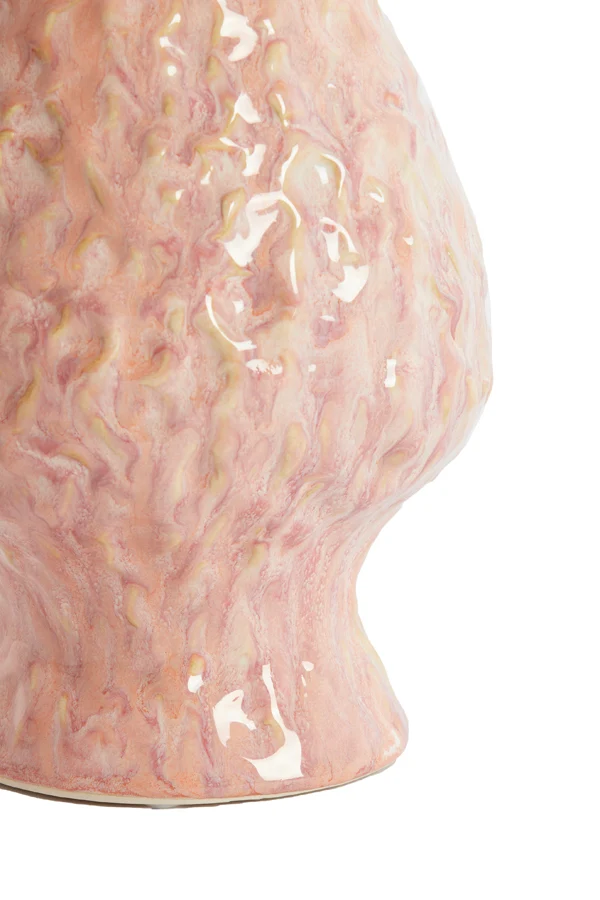 Vase deco 18x22,5 cm MUNNAR ceramics coral