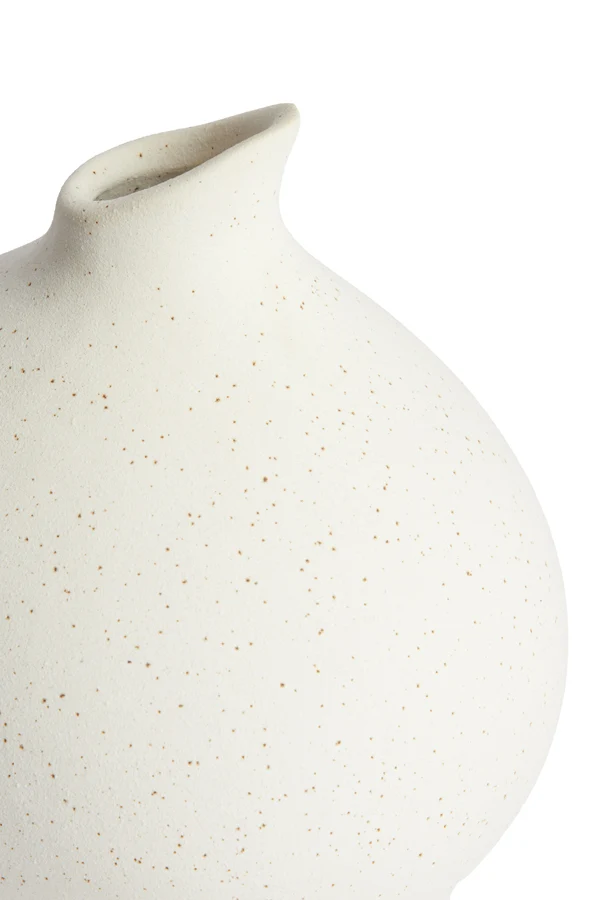 Vase deco 18x15,5x11,5 cm ASSAGO ceramics cream