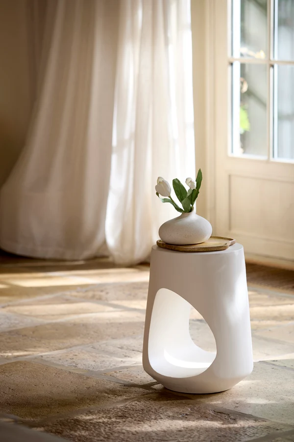 Vase deco 18x15,5x11,5 cm ASSAGO ceramics cream