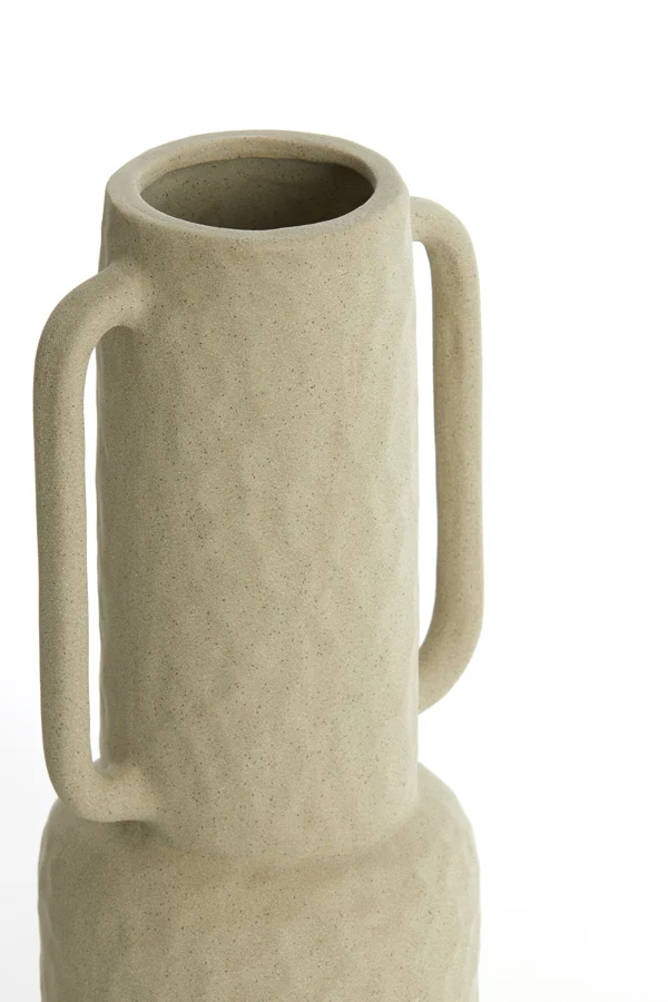 Vase deco 18x14,5x34,5 cm ZIRO ceramics matt olive green