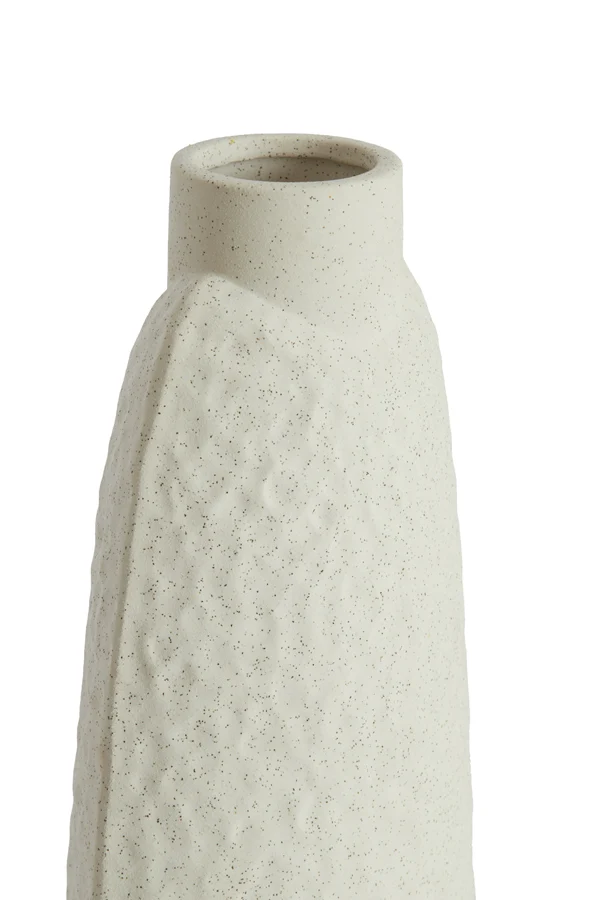 Vase deco 18x12x41 cm NAMTU ceramics matt cream