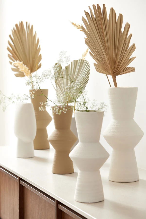 Vase deco 18,5x40,5 cm AYLA ceramics cream