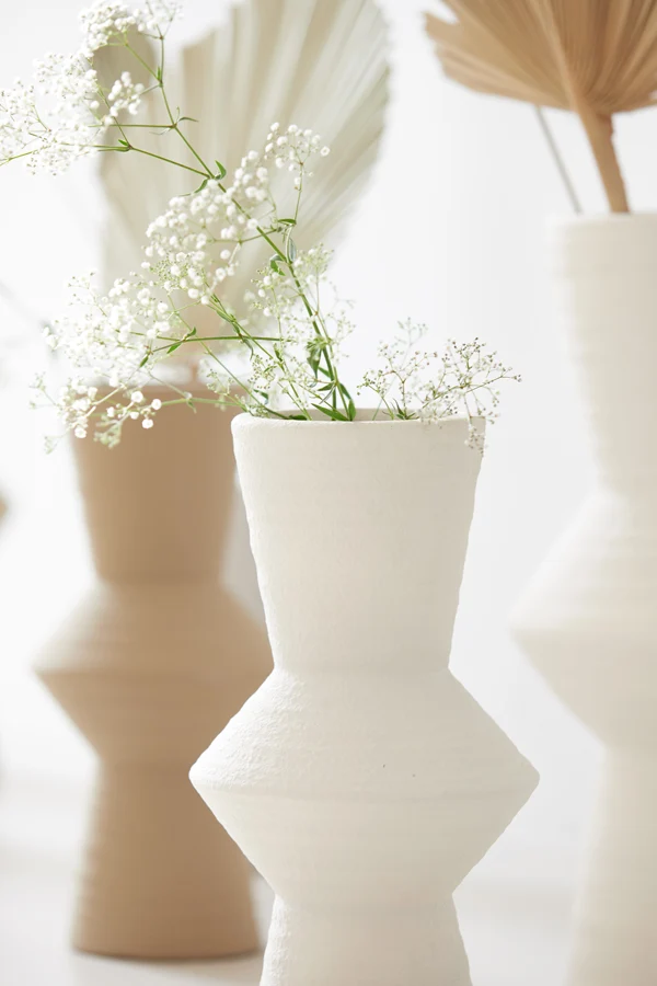 Vase deco 18,5x40,5 cm AYLA ceramics cream