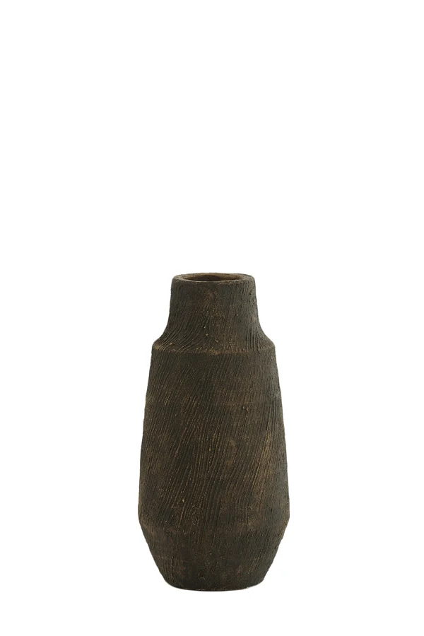 Vase deco 18,5x38 cm KIDIRA ceramics dark brown