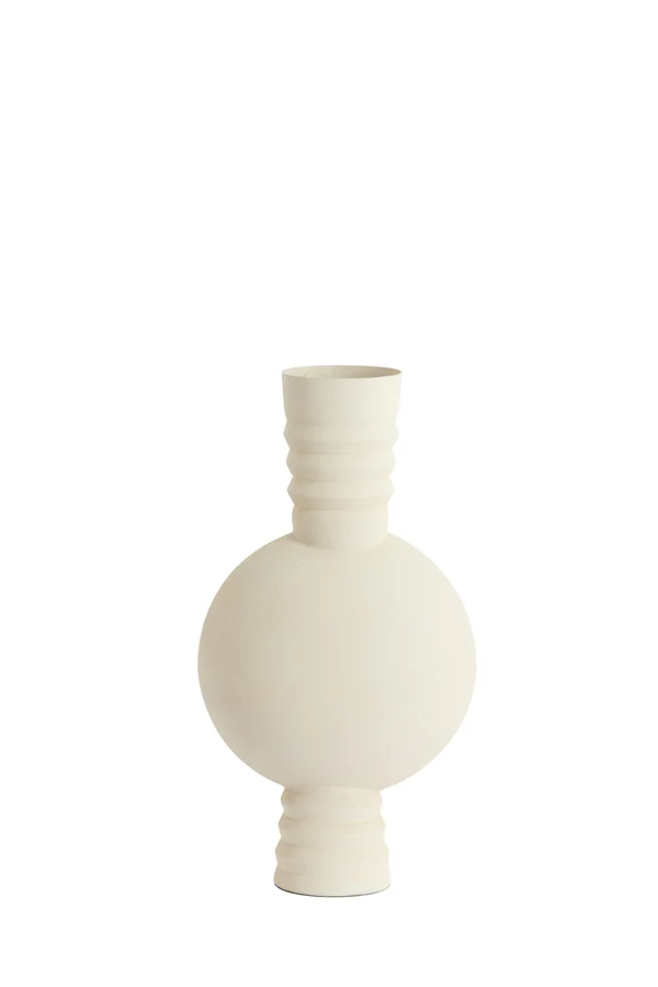 Vase deco 14x40 cm KAVANSI matt cream