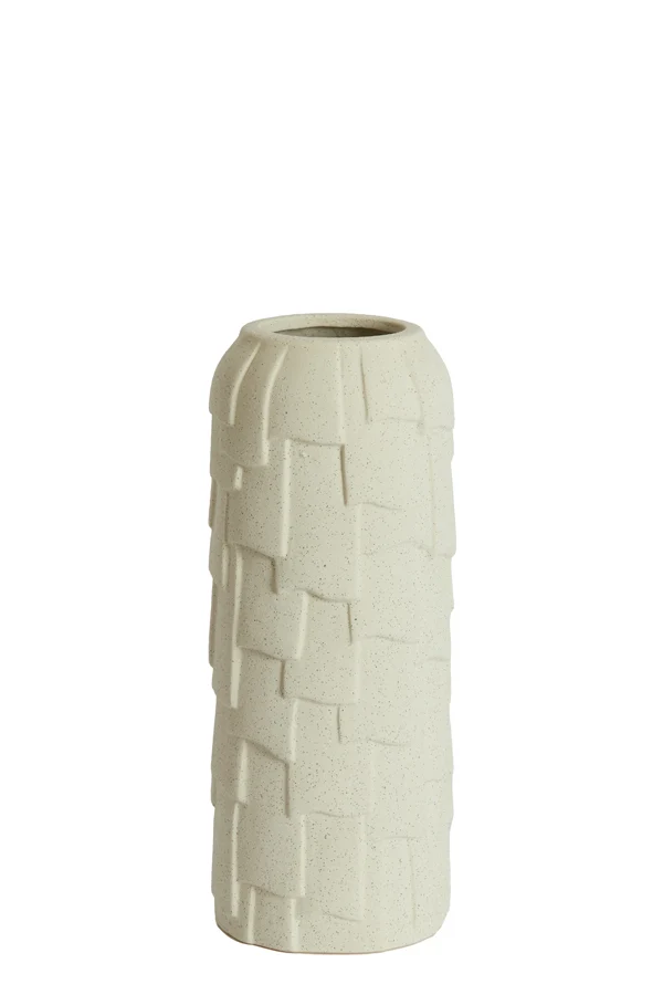 Vase deco 14x34,5 cm LEIMA ceramics matt cream