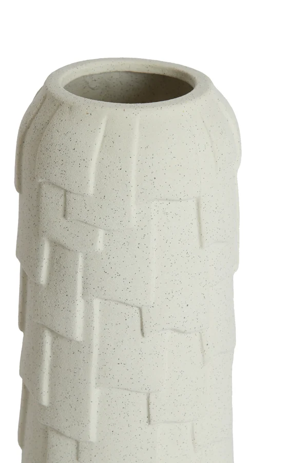 Vase deco 14x34,5 cm LEIMA ceramics matt cream