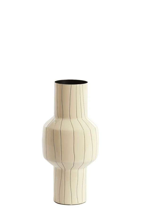 Vase deco 14x30 cm SENUMA shiny white+black
