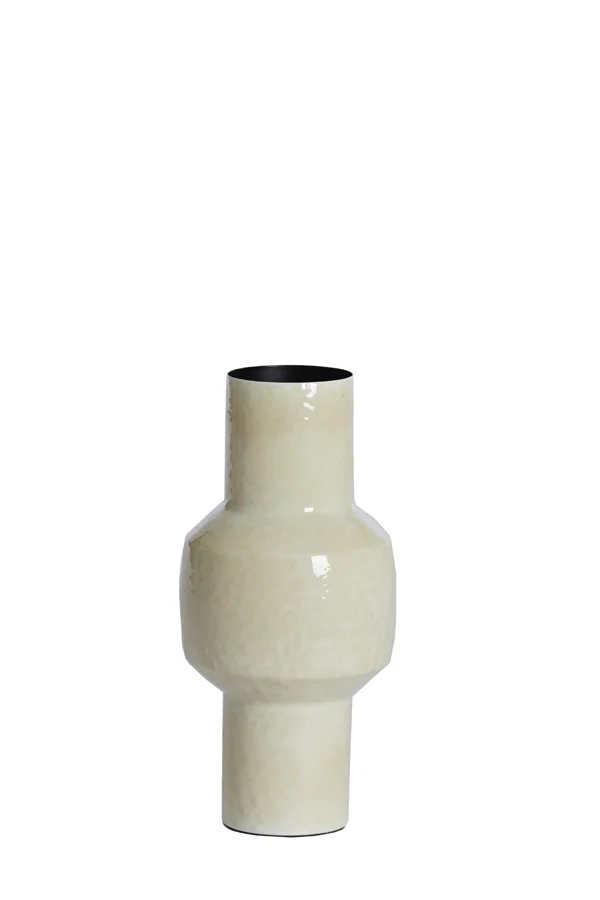 Vase deco 14x30 cm SENUMA shiny cream