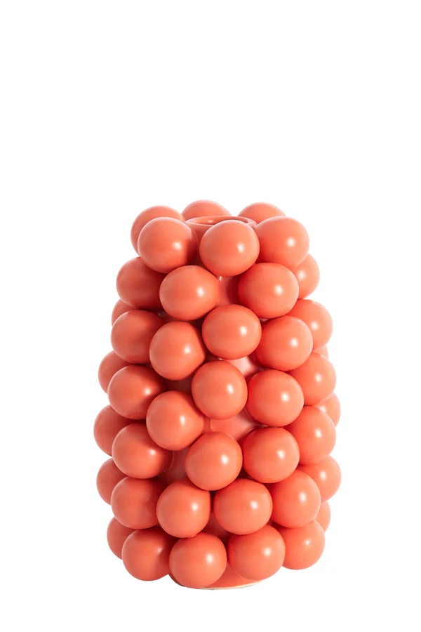 Vase deco 16x24 cm BOYANG ceramics matt coral