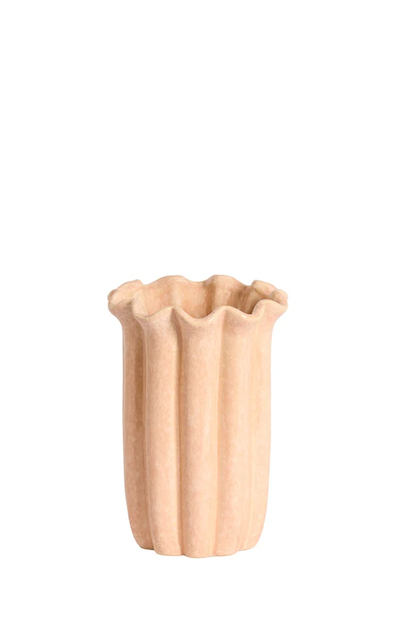 Vase deco 16x23 cm SEDONI ceramics light pink