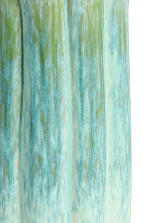 Vase deco 16x23 cm SEDONI ceramics green+light blue