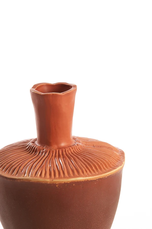 Vase deco 16x22 cm NEIRA ceramics brown-orange