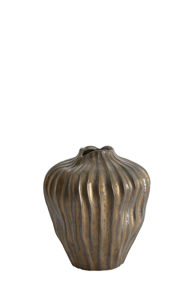 Vase deco 22x25 cm VECHHIA ceramics antique bronze