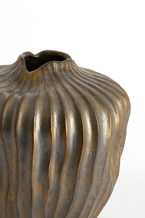 Vase deco 22x25 cm VECHHIA ceramics antique bronze